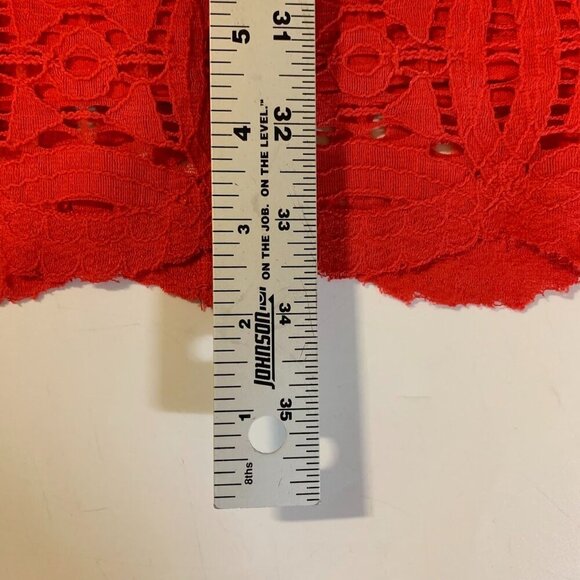 Maggy London Women Crochet Overtop Round Neck Short Sleeve Shift Dress Size 2 - Picture 12 of 12